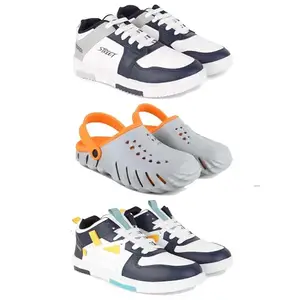 DRACKFOOT Men's Sports Shoes | Lightweight Stylish & Easy to Wear for Men'sGRT-(3-Combo)-1075-3150-1074-7 Multicolor