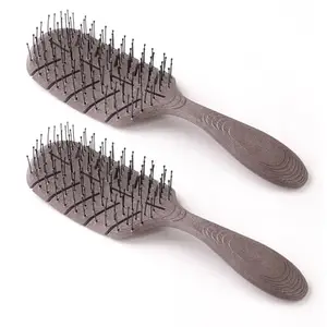 Umai Eco-Friendly Hair Brush for Women & Men | Coffee Aroma Infused | Detangling, For Wet or Dry Hair & All Hair Types | Therapeutic | Biodegradable Material |Cruelty-Free|Natural|Vegan (Pack of 2)