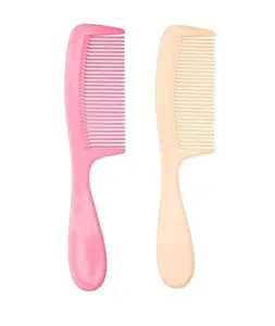 Detangling Hair Combs, Wide-Tooth Handle Design, Set of 2 MULTICOLOUR