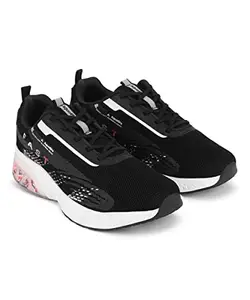 Aqualite Running Shoes for Man Stylish, Lace-Up Sport Shoes for Men, Idol for Casual Walking Gym Workout Jogging Shoes Sports Daily Use, Mesh Shoe Black & Red Size 8