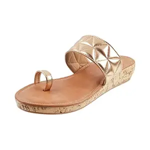 Metro womens 32-1817 Rose Gold Fashion Sandal - 3 UK (32-1817)