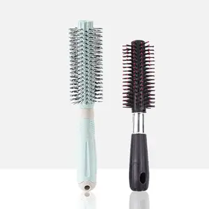 BlackBoss Round Hair Brush For Blow Drying, Styling, Curling, Hair Brush Roller Volumising Hair Styling Brush Massaging Scalp Ball-Tipped Bristles Styling Tool 8-SB3 (Pack Of 2)