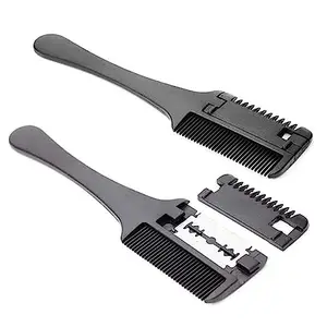 Nyamah Sales Unisex Razor Comb Multi-Functional Hair Cut Scissor/Razor Comb Hairdressing Thinning/Trimmer Comb, Single Blade Broken Hair Thickened Hair Cutter Thinning Comb