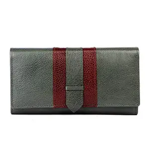 ROLEXO Genuine Leather Women's Brown Wallet