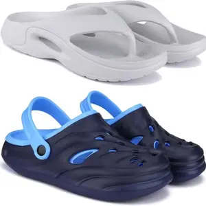 BERSACHE Lightweight Stylish Sandals for MenZ-Combo(PR)-6057-6031 Multicolor