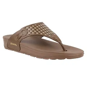 WELCOME PURE-313 Women's Slippers/FlipFlops Lightweight Super Flexible Arch Support Durable Anti Skid & Stylish Dailywear Slippers/FlipFlops for Women W-PURE-313-BRN_6