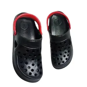 AROHI Enterprises Men's Super Soft Rubber Anti Skid Trendy Flexible Clogs/Slippers for Home (Black-8)