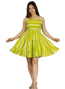 3 Star Fashion Western Dresses for Women|Stylish Latest Dresses|Skirts|Kurti Palazzo Set|Long Kurtis|Stylish (Medium, Yellow)