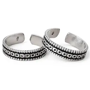 MEERA JAIPUR Toe Ring, Silver, Adjustable, Traditional, Casual, 92.5 Sterling Silver