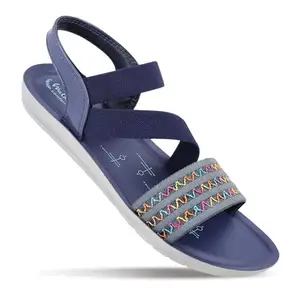 WALKAROO Women's Midnight Blue Sandals (WL7821) 5 UK