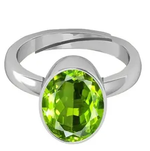DAURAYA GEMS Elegant Top Grade Natural 6.25 Ratti 5.55 Carat Earth Mined Astrology green peridot Adjustable Ring