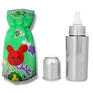 CUTIZDROP New Born Baby Milk Feeding Printed Cover, Bottle Combo BPA Free - Plastic, Steel, Silicon - Green