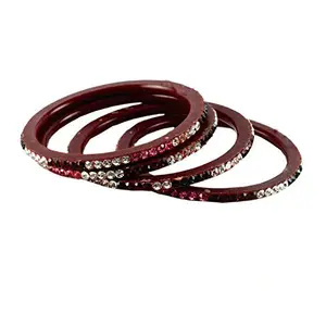 MAYA FASHION Maroon Stone Acrylic Bangle Elegant Extra Large Size Bangle | Perfect Fit for Plus Size banglesTrendy and Comfortable Fit for woman and girls | (Sku-ban913)