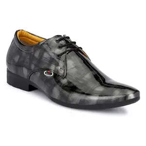 GAUTAMFIT Men's Formal Classic Derby Lace-Up Formal Shoes for Office, Party,Wedding | Dress Shoes | Extra Cushioning Insole | Lightweight & Comfortable Shoes 8 Grey