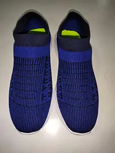 Mahadev Footwear- Blue Textured Sports Shoes