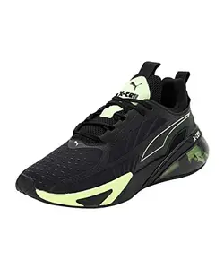 Puma Unisex-Adult X-Cell Action Soft Focus Black-Fast Yellow-White Running Shoe - 10UK (37793001)