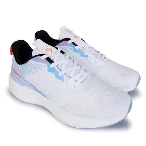 Lancer Mens FLASH-26WHT-ORG White Running Shoe, 10