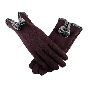 Krystle Touch Screen Winter Gloves Warm Touchscreen Woolen Mittens for Women & Girls