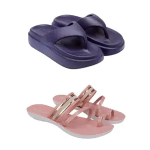 ZENWEAR Extra Soft Classic Casual wear with Ultra Soft Flexibility Technology Heels for Women's/Girl's(6112+1944) Multicolor