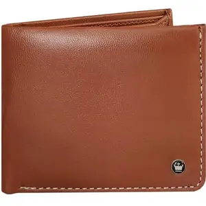 Louis Philippe Wallet for Men Slim & Sleek Premium Leather with Multiple Card Slot Genuine Leather Purse (Tan Brown)
