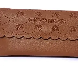 Lassie® Women Faux Leather Wallet/Clutch 4 ID Slots (STYEEMB1) (Brown)