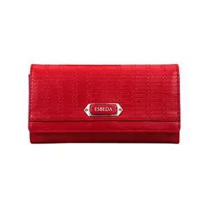 ESBEDA Red Colour Twill Wallet for Women