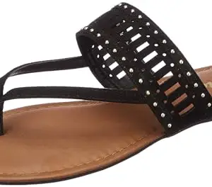 Bata Women Chappal Size UK4, Color Black (5716175)
