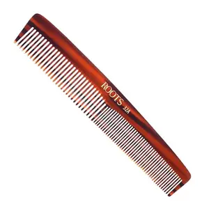 ROOTS Classic Comb | Dual Teeth For Styling & Detangling | Smooth & Round Teeth prevent Hair damage | For Women with Straight, Long, Wavy Hair | Wet & Dry use | Length - 7.95 Inch | Model No - 32A