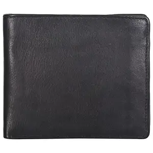 LMN Genuine Leather Black Men Wallet 53756 (4 CC Card Slot)