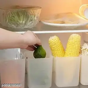 Premium Fridge Storage Space-Saving Refrigerator Side Door Organizer - 1000 ml (Pack of 8)|Type -1046 for Home and Kitchen