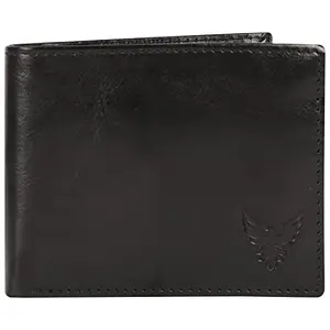 Goldalpha Men Formal Black Artificial Leather Wallet (5 Slots)