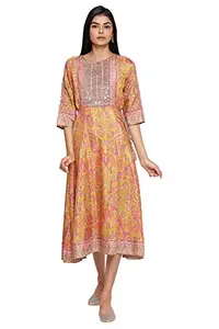 W for Woman Multicoloured Dress with Side Ties_21AUWS16344-117076_S