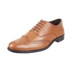 Mochi Men Tan Brogue Leather Shoes UK/10 EU/44 (19-224)