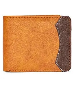FILL CRYPPIES Tan Faux Leather Men's Regular Wallet (7 Cards Solts)