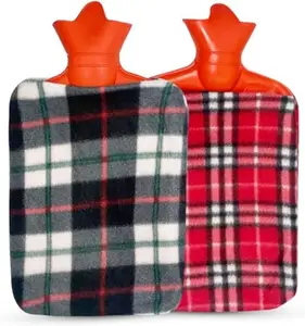 Drumstone (��������������-�������� ���������� ��-�������� ����������������) Hot Water Bottle with Soft Fluffy Cover, 1.8L Large Capacity Hot Water Bag for Period Pain, Back, Neck 1Pc, Multicolor