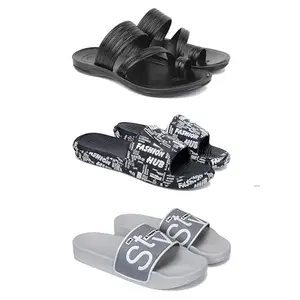 DRACKFOOT Men's Sandals | Lightweight Wear| Stylish & Easy to Wear For Men'S GR-SAN-(COMBO-3)-3152-3103-1589-9