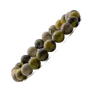 Plus Value Serpentine Bracelet for Vastu Feng Shui Chakra Aura Personal Reiki Healing Crystals For Men, Women, Girls, Boys(Beads Size 8mm, Jute Bag)