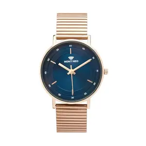 Mont Neo Men Quartz Blue Dial Analog Metal Watch 8013T-B3305