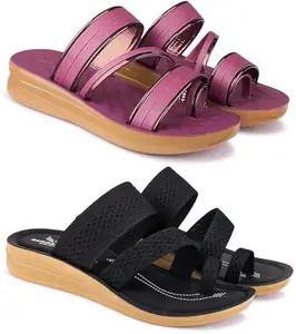 BERSACHE Extra Soft Classic Casual Slippers for Women with Regular wear | Ultra Soft & Flexibility Technology | HT-Slipper(Com)-6162-6140 Multicolor