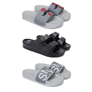 Men's Sandals | Lightweight Wear| Stylish & Easy to Wear For Men's PCV-San-(3-COMBO)-1590-3115-1589-7