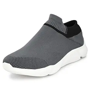 Klepe Men Grey/Black Running Shoes-8 UK (42 EU) (9 US) (KP0381/BLK)