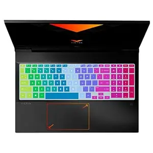 VNJ ACCESSORIES VNJ Silicone Skin Keyboard Protector Cover Compatible for HP Victus 15.6 inch FHD Gaming Laptop (Model-2022) 15-FA and 15-FB Series - Rainbow