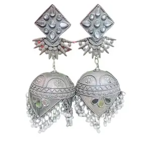 Oxidised Silver Earrings for Women