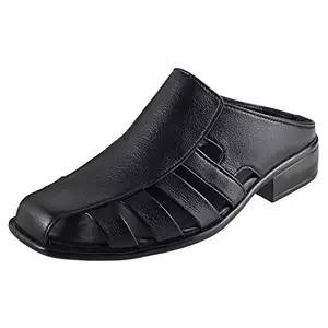 Metro Men's Black Sandals-6 UK (40 EU) (18-212)