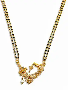 Digital Dress Room Long Mangalsutra Designs Y name mangalsutra letter pendant alphabet gold name mangalsutra design/ personalised wife husband name couple name mangalsutra design Love Birds Necklace Designs (27 inches)