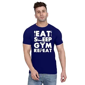 ALLEN BLACK Men's Round Neck T-Shirt Comfortable & Stylish Men's T-Shirt Idea for Gym, Sports, Casual Outings, or Lounge Wear - Small$3252 Navy