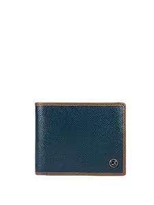 Da Milano Genuine Leather Blue Mens Wallet (MW-10176A)