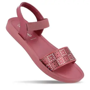 WALKAROO Sandals For Womens|Light Weight and Comfortable|Stylish and Soft Cushion|WL7880 - Fig