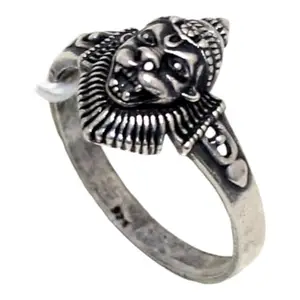 Rajasthan Gems Mens Narasimha Vishnu Ring 925 Sterling Silver Hindu Jewelry Handmade Men Women Unisex Gift j826