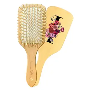 Allure Personalised Letter I Paddle Hair Brush